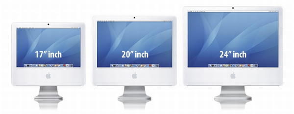 iMac Intel Screen Sizes